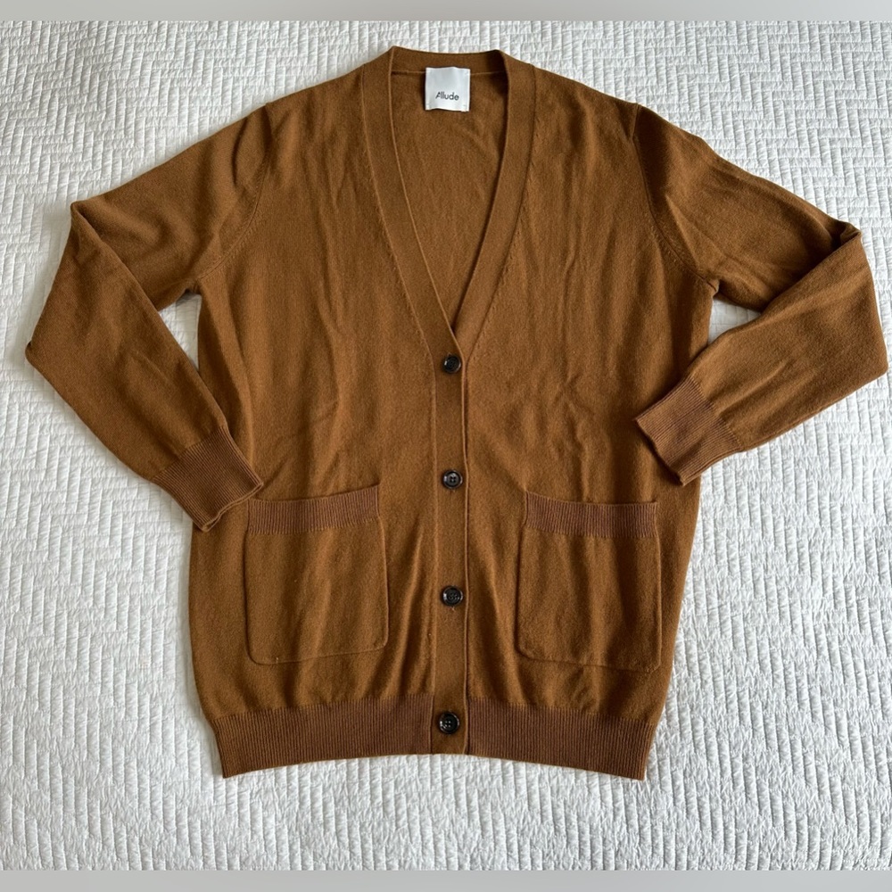 Allude Brown Wool/Cashmere Sweater Size L